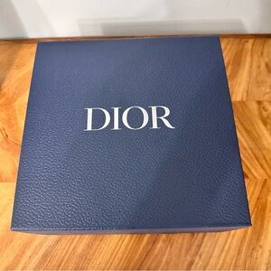 Dior Navy Blue Silver Empty Box 9”x9”x4.5” GUC